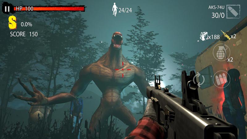 Zombie Hunter D-Dayのゲームアプリ画像